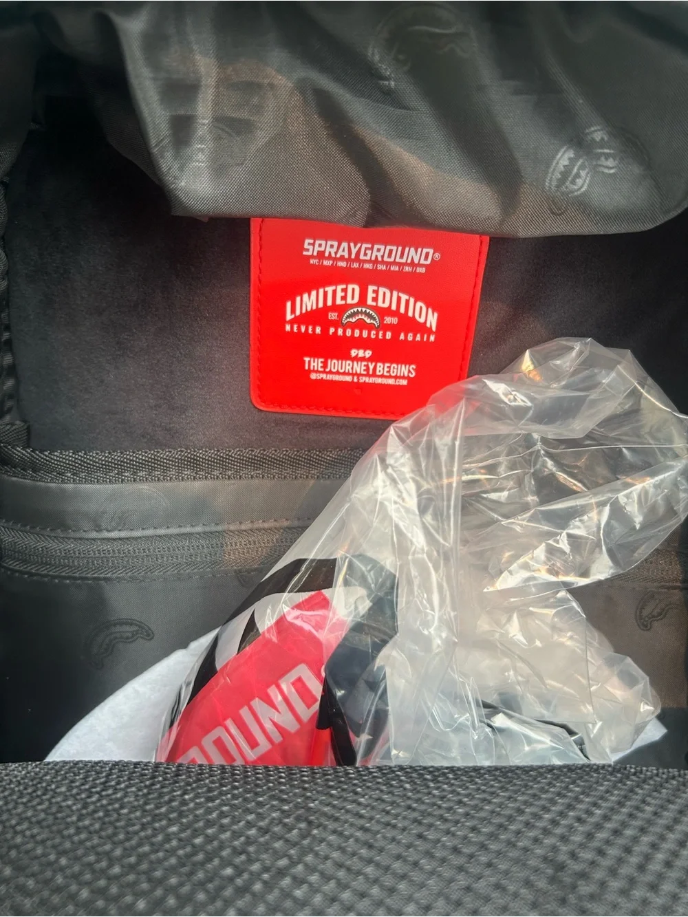 Sprayground Black and Orange 'Mission: Impossible' Certified Backpack